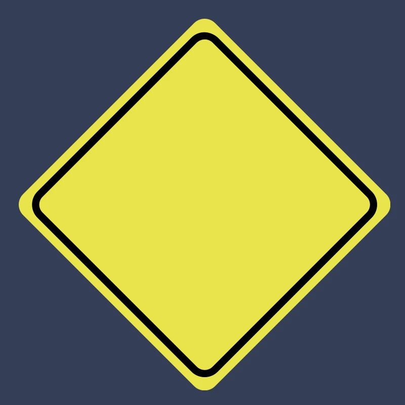 Warning Sign Yellow Empty - 2 Color Vector