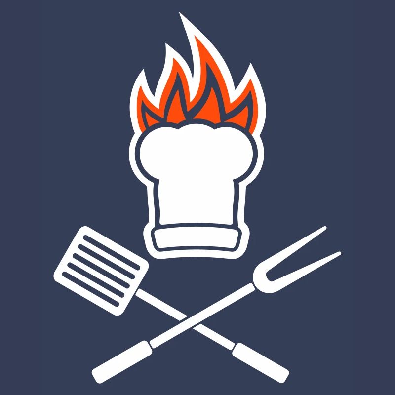 Barbecue on fire