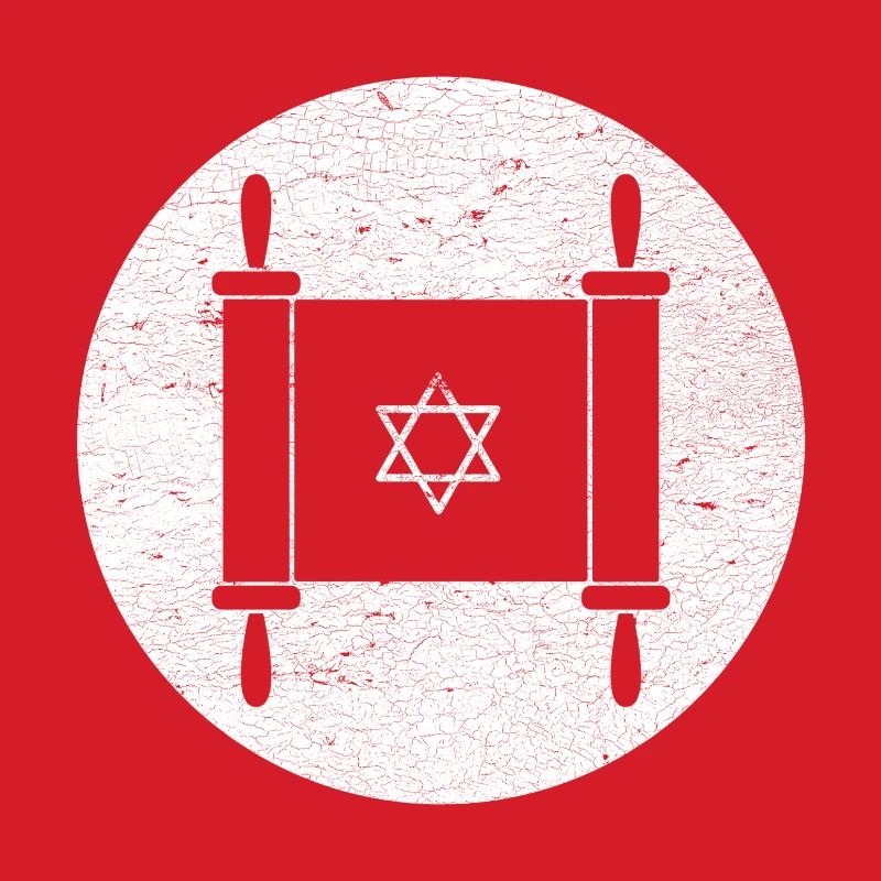 Torah scroll in a white circle