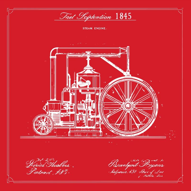 Plan de machine à vapeur vintage