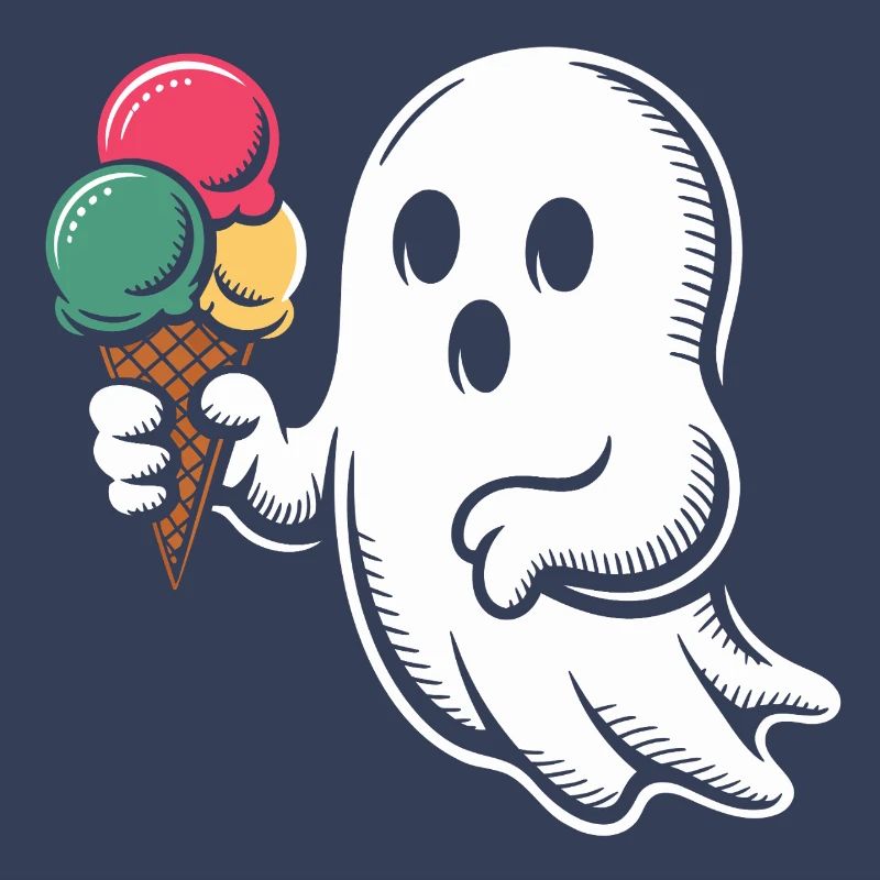 Geist mit Eiscreme