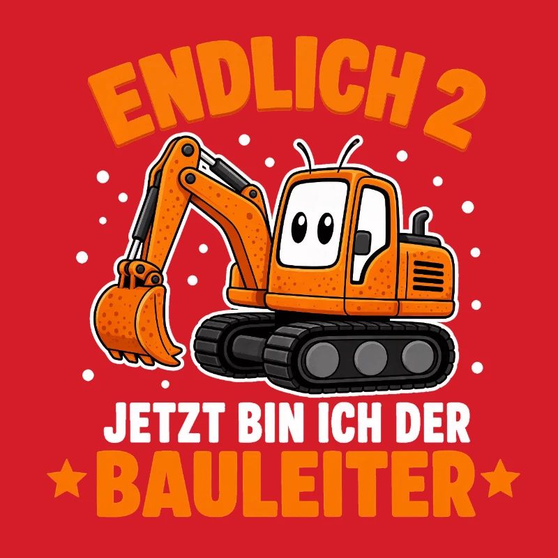 Kinder 2. Geburtstag Bagger 