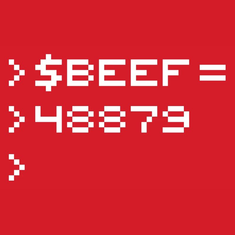 BEEF 8-bit Code Nerd Pixel Terminal Rétro