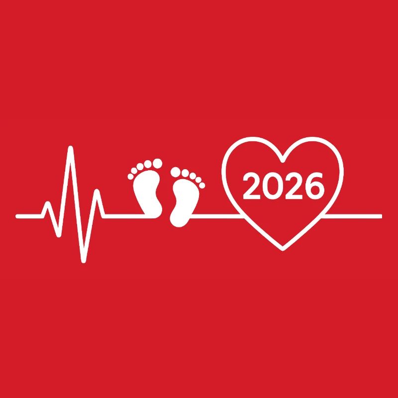 Baby 2026 Ankündigung des zukünftigen Babys, Mama oder Vaters