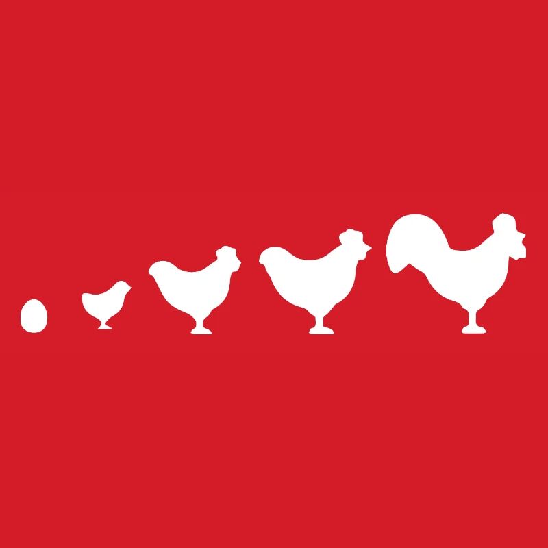 Evolution Farmer Poulet Coq Drôle