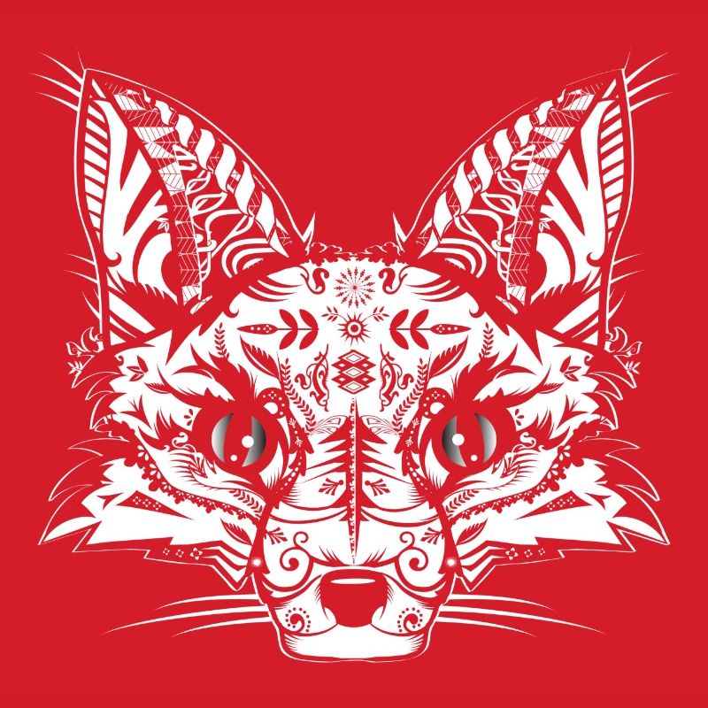 A fox head -White