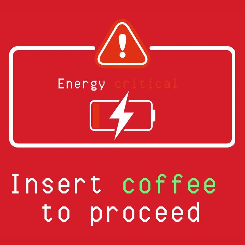 Coffee Energizer: Insert Coffee to Proceed