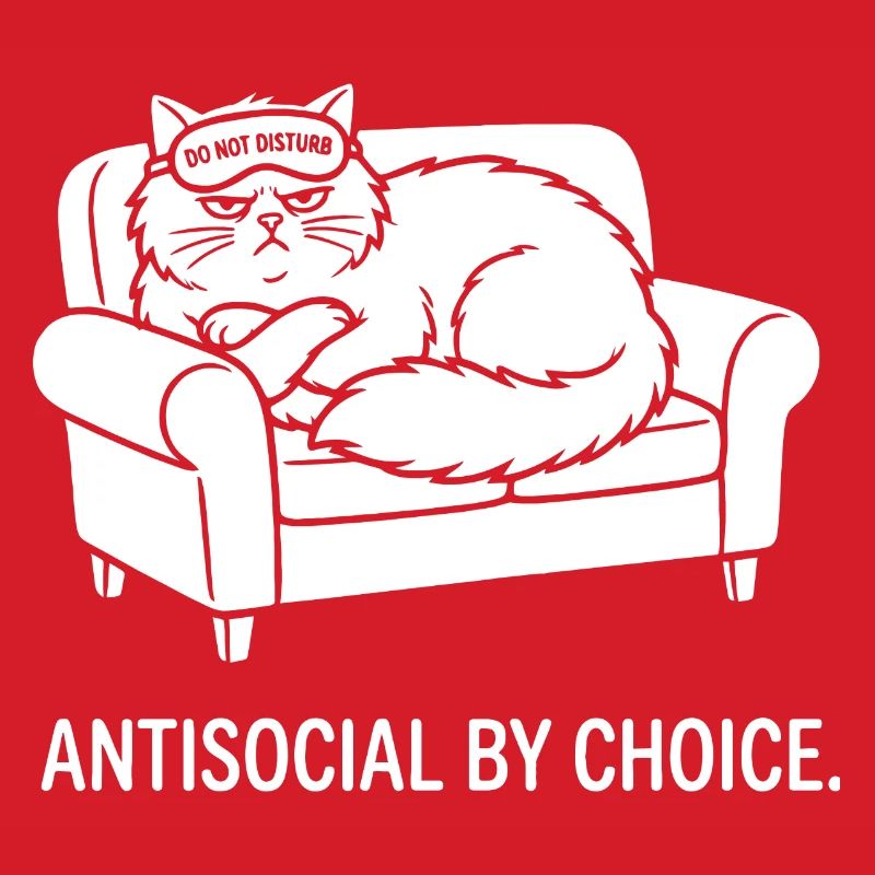 Antisocial by Choice Cat Gift
