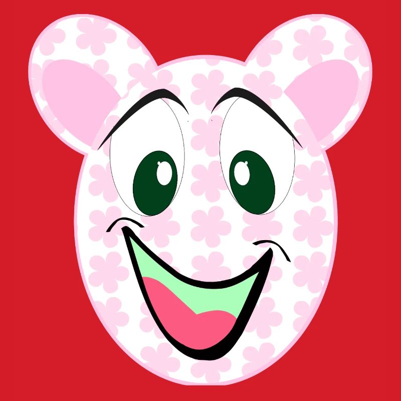 Bear Floral Pattern Smile