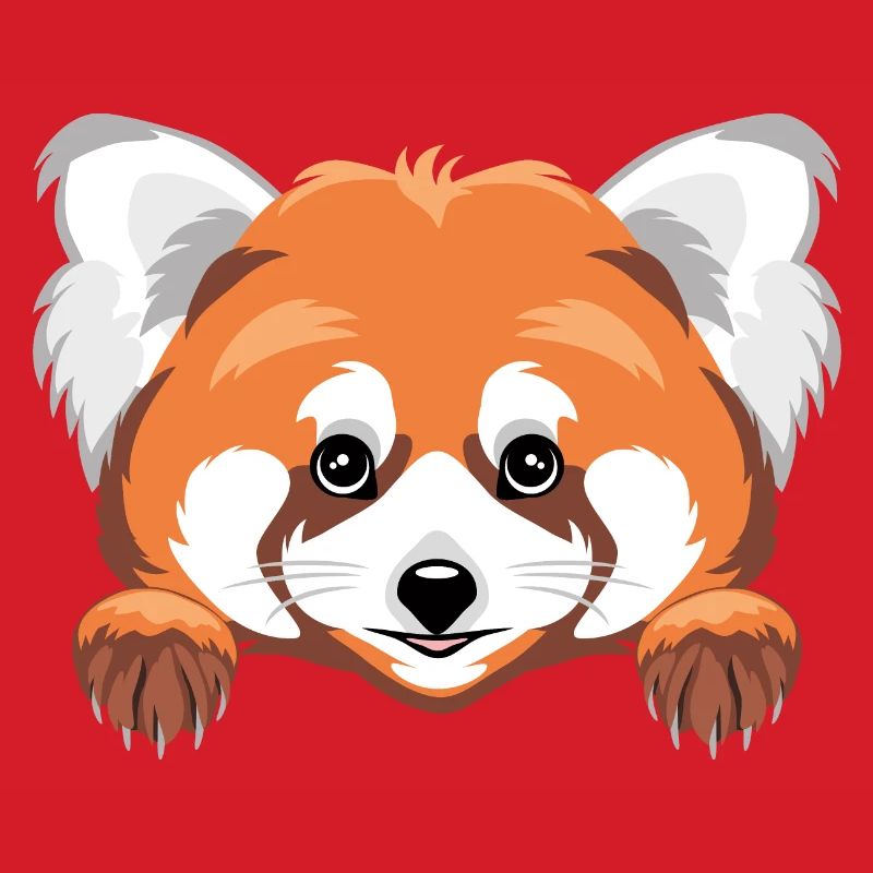 Coup d’œil mignon panda roux