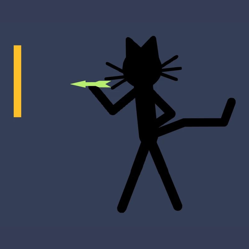 Katze Kittycat dartet