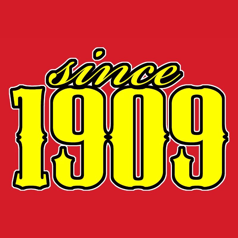 since 1909 (yellow)