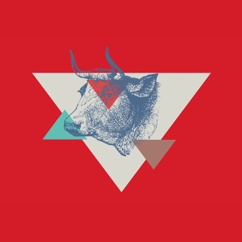Conception de triangle de vache