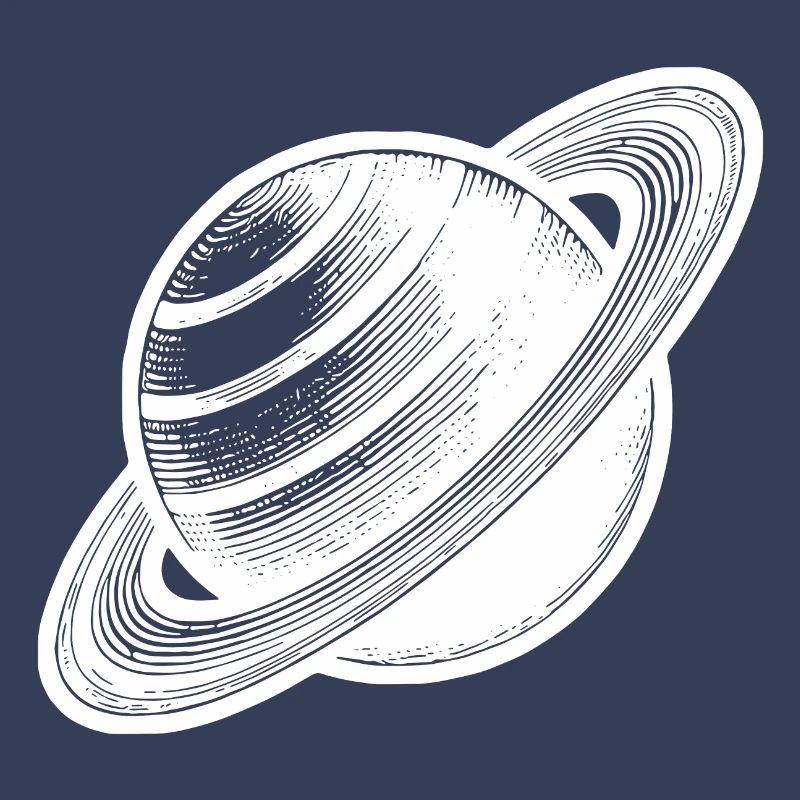 Ringed planet Saturn with ring system in the solar system
