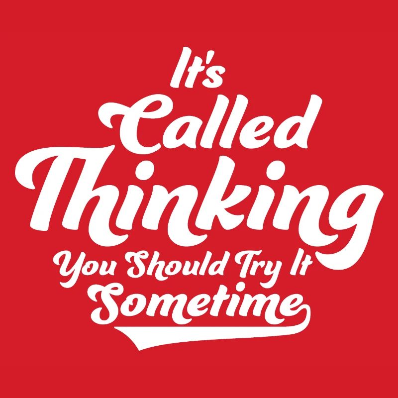 It's Called Thinking You Should Try It Sometime