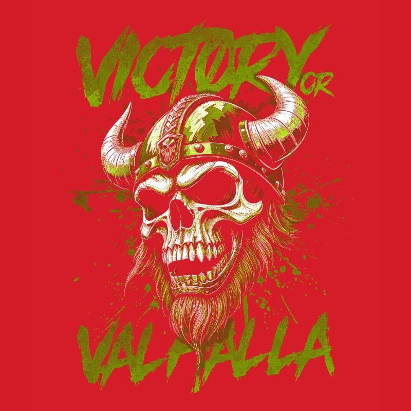 Nordischer Wikingersieg oder Walhalla