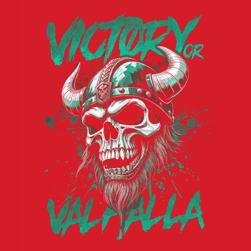 Nordischer Wikingersieg oder Walhalla