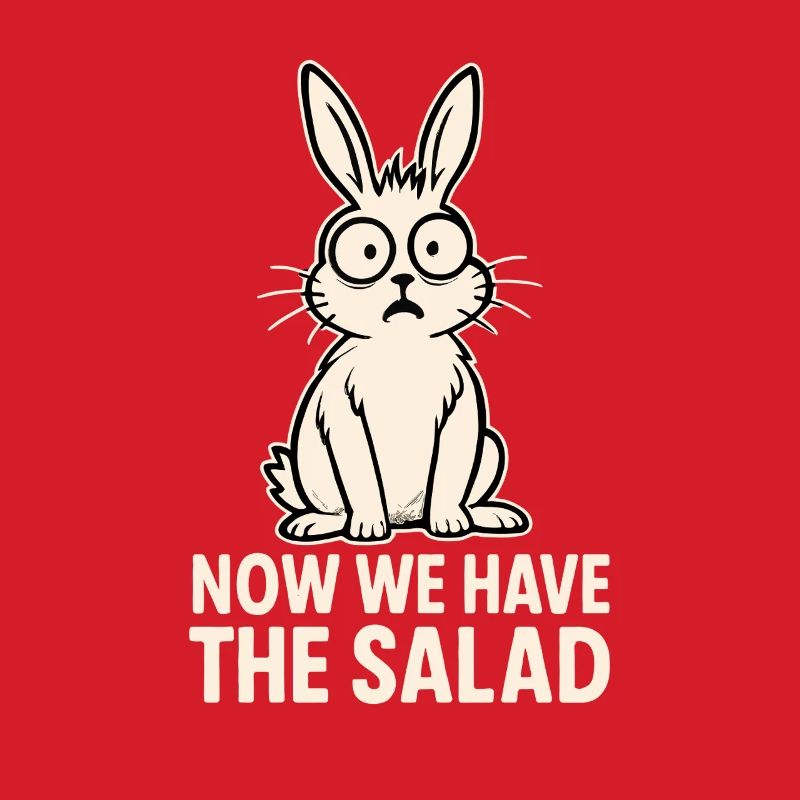 Conception de lapin drôle avec dicton