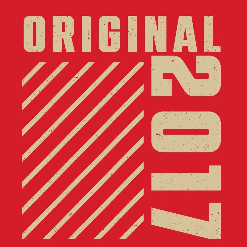 Original 2017 Authentic 2017 Vintage Bursdag
