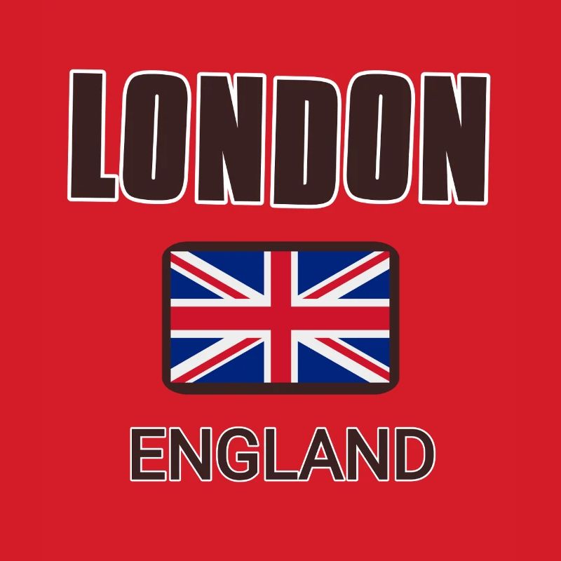 Londres, Angleterre, avec drapeau de l’Angleterre
