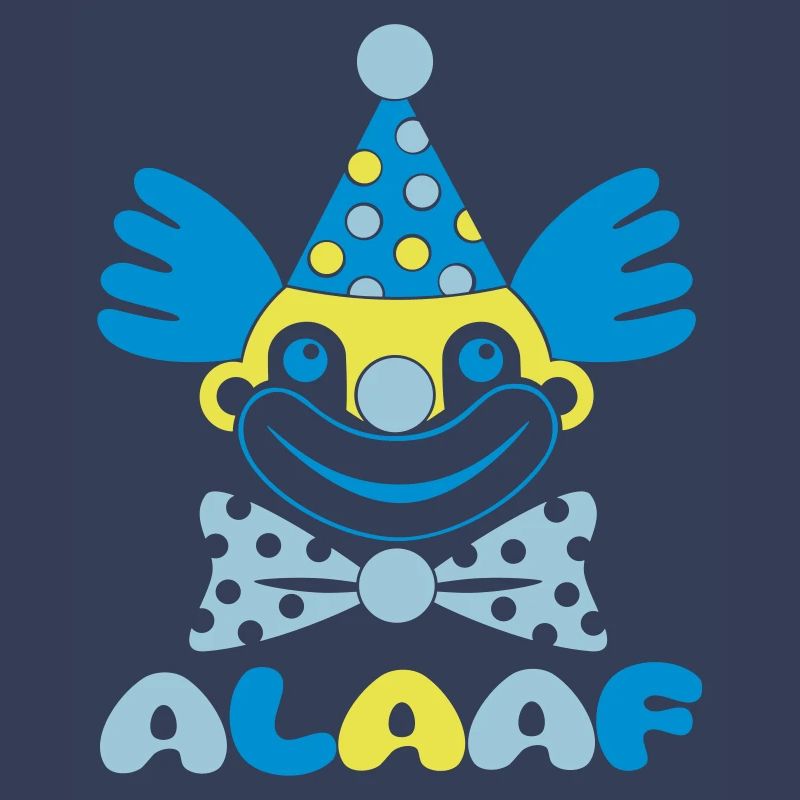 Fasching Karneval Clown ALAAF 1, 2 oder 3 Farben