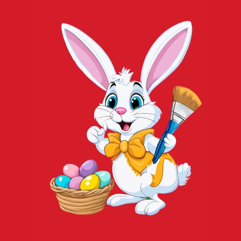 Easter bunny with Easter eggs