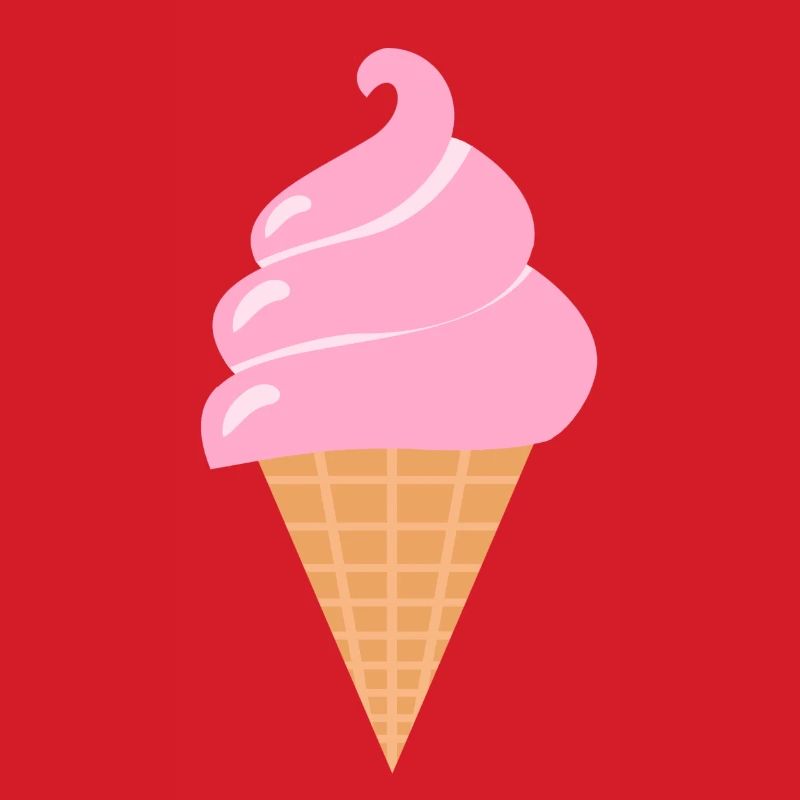 Softeis Eis - Rosa Sommer Eis