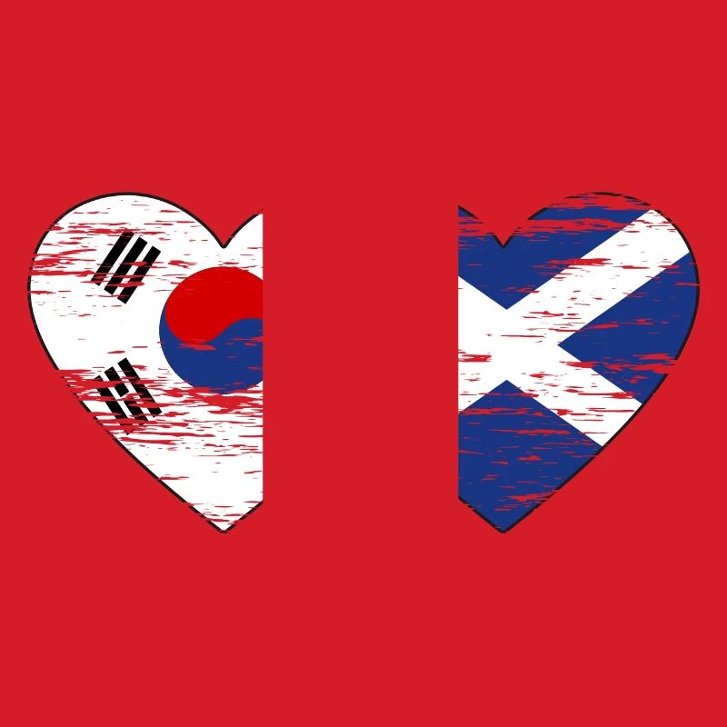 Corée du Sud Ecosse Drapeau Utilisé
