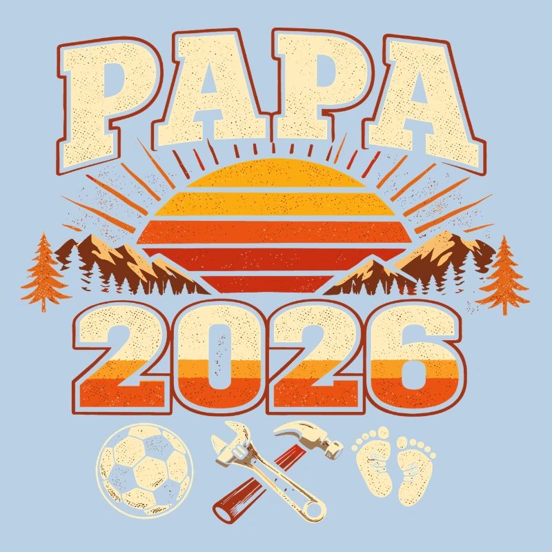 Papa 2026 Loading Geschenk Werdender Vater