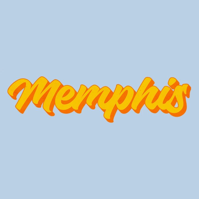 Memphis Retro Script Sunset