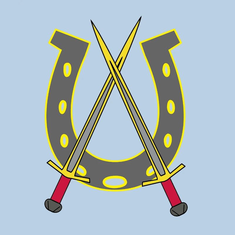 Chevalier médiéval épée épées fer à cheval