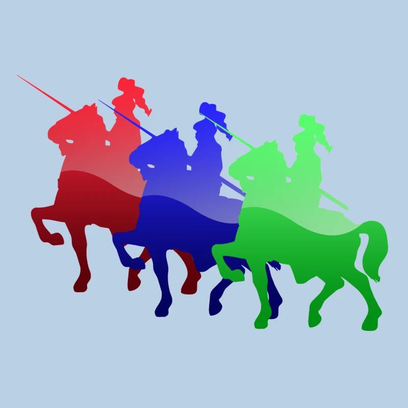 Mittelalterliche Ritter der Farbe
