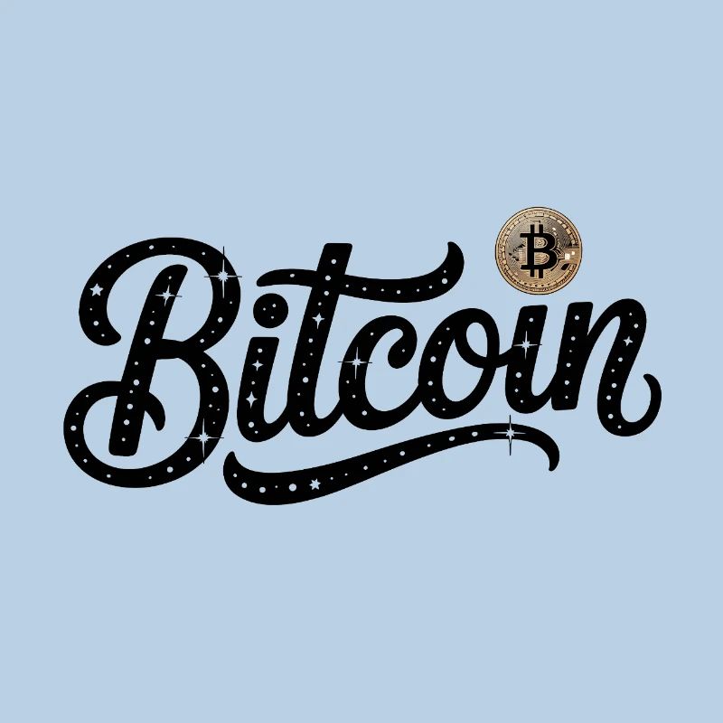 Logo Bitcoin - Autocollant de codage crypto