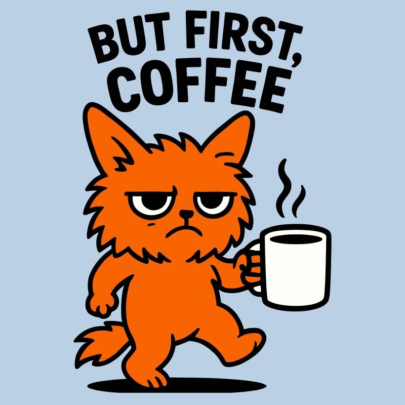 But first coffee cat