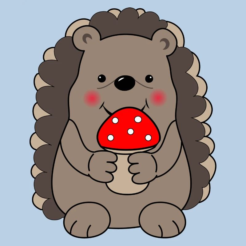 Hedgehog with toadstool