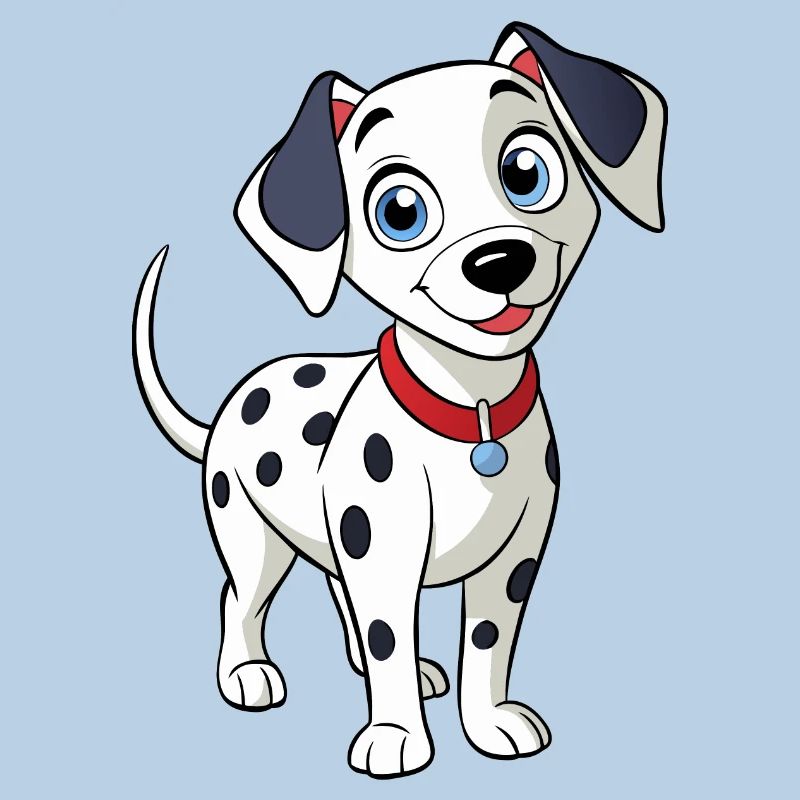 Curious Dalmatian Tilted Head Design