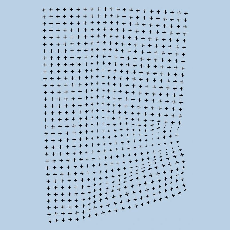 Optische Illusion eines Knitter effekts