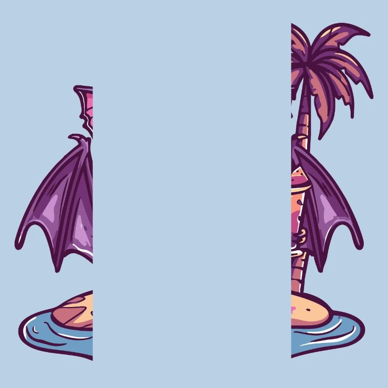 Fledermaus Sommer Strand Comic