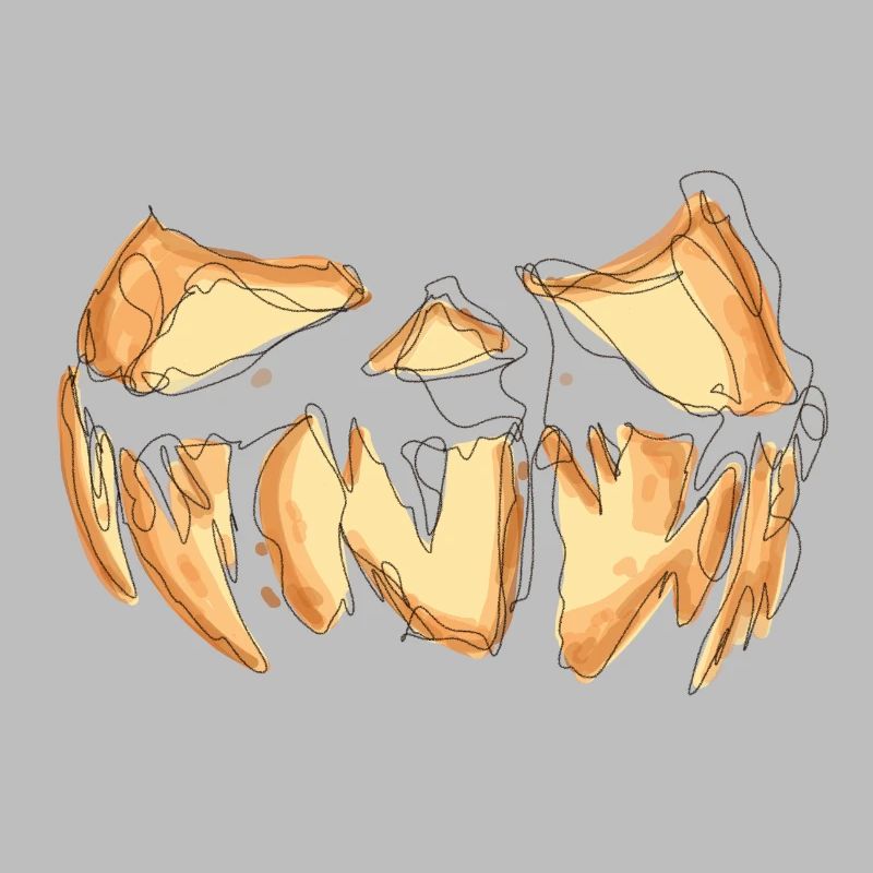 Pumpkin Face Halloween Scribble