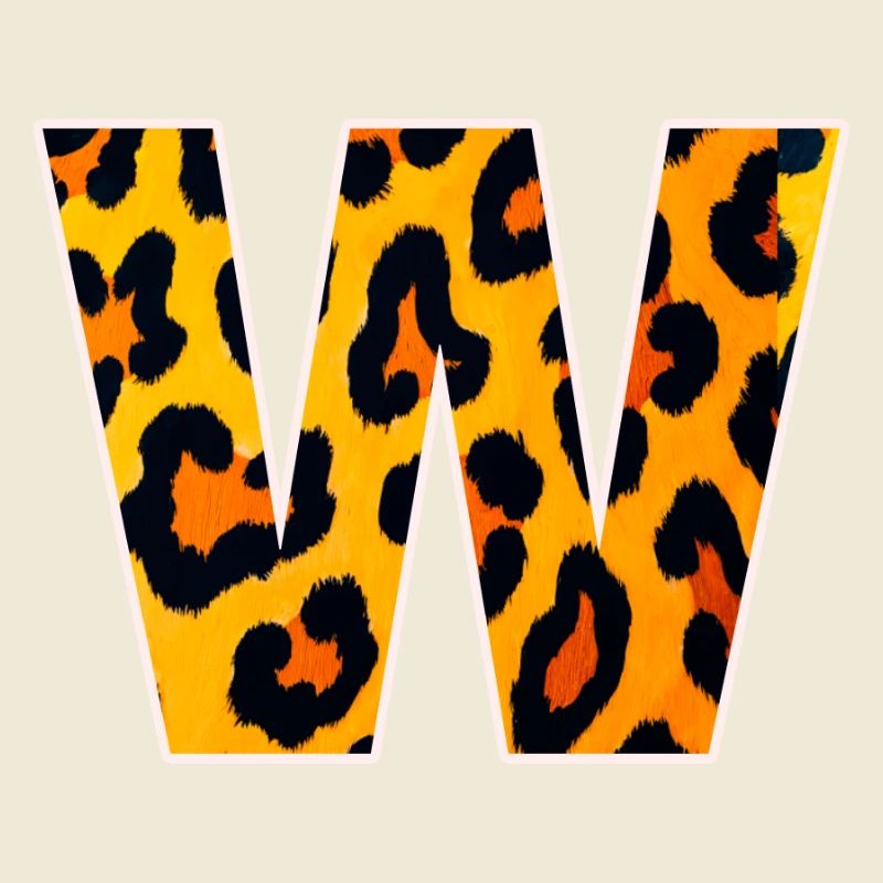 W Leopard Print Kraft