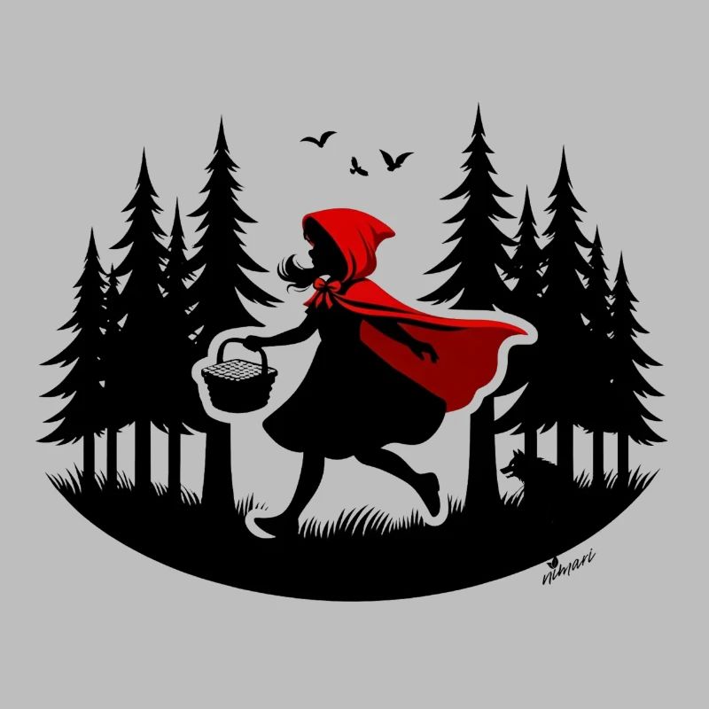 Wie ein Rotkäppchen durch den Wald, Achtung Wolf!