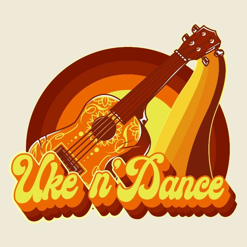 Hawaiian Ukulele Uke Retro 70s