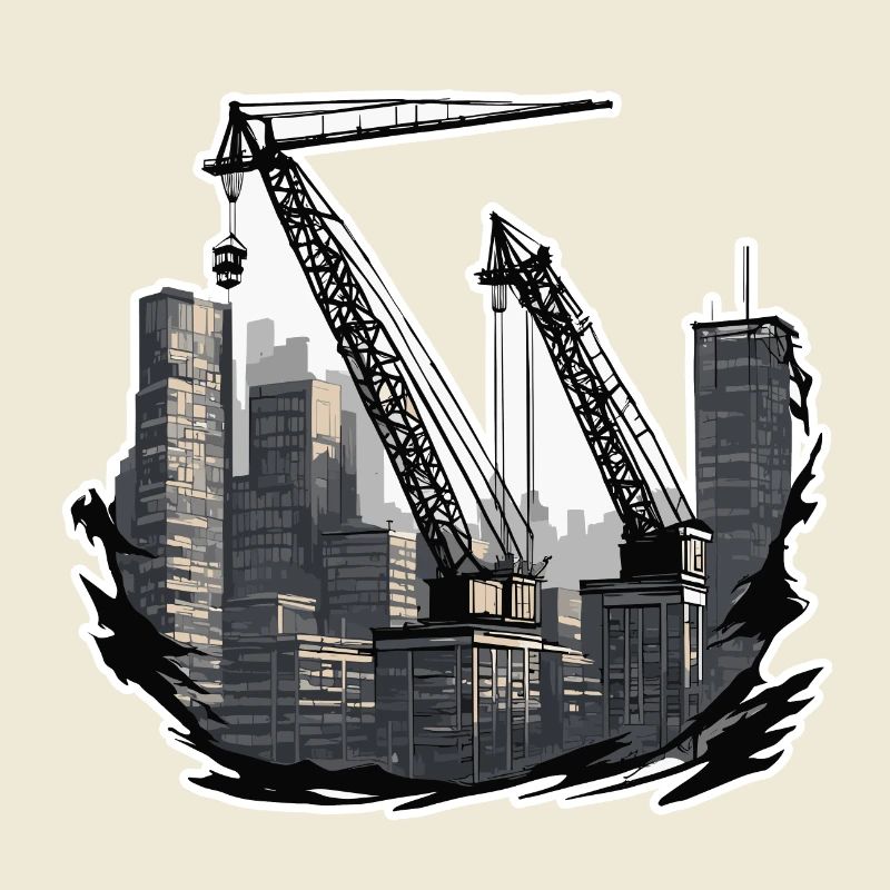 Crane / construction site / winch / crane system