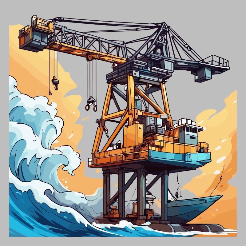 Crane / construction site / winch / crane system