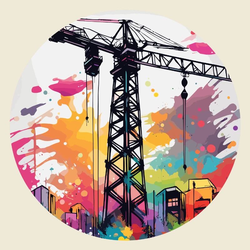 Crane / construction site / winch / crane system