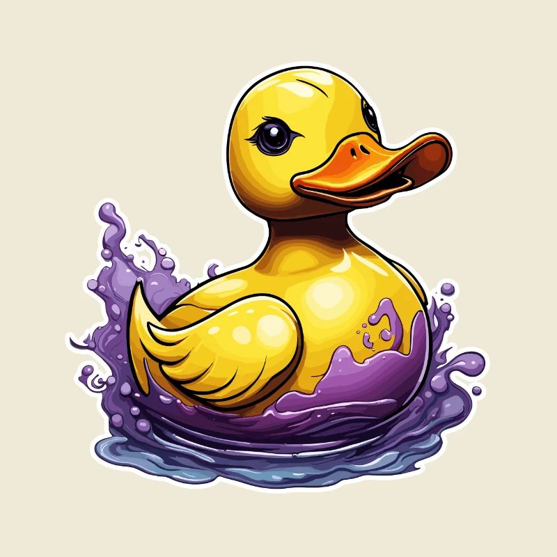 Canard en caoutchouc / canard en caoutchouc / eau / baignoire