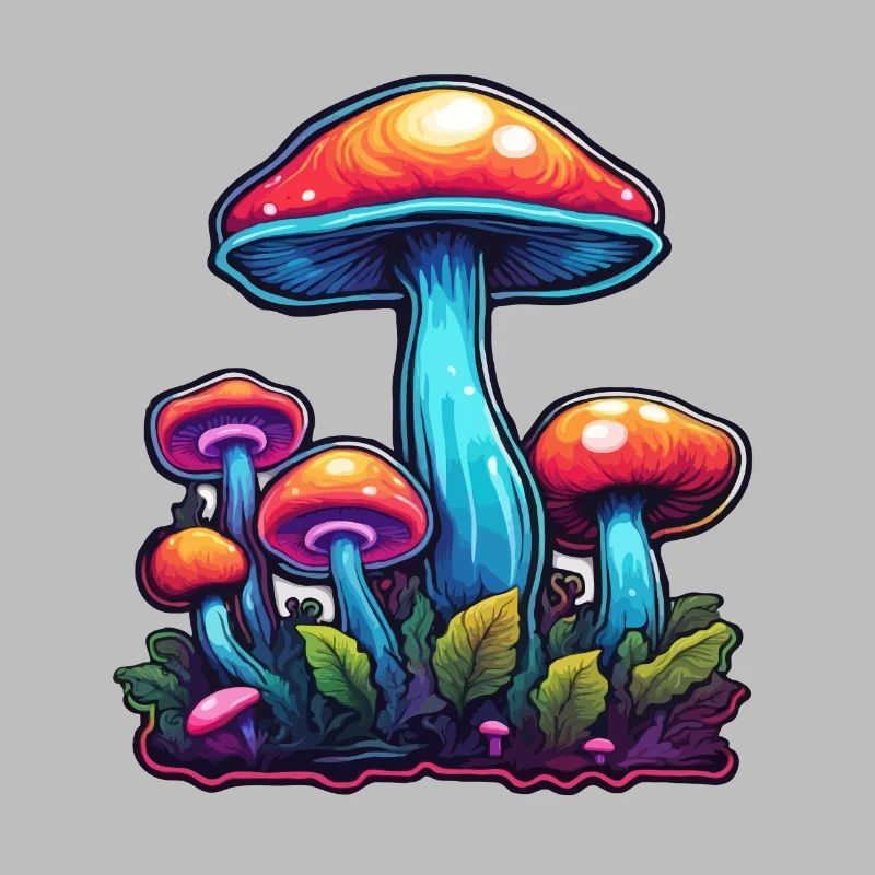 Champignon / Champignon / Prairie / Forêt / Goa / Psy