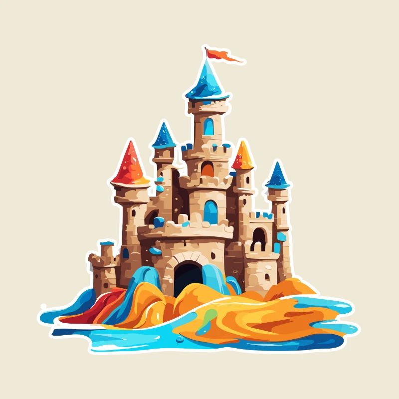 Château de sable / Construction / Jouer / Château / Vacances