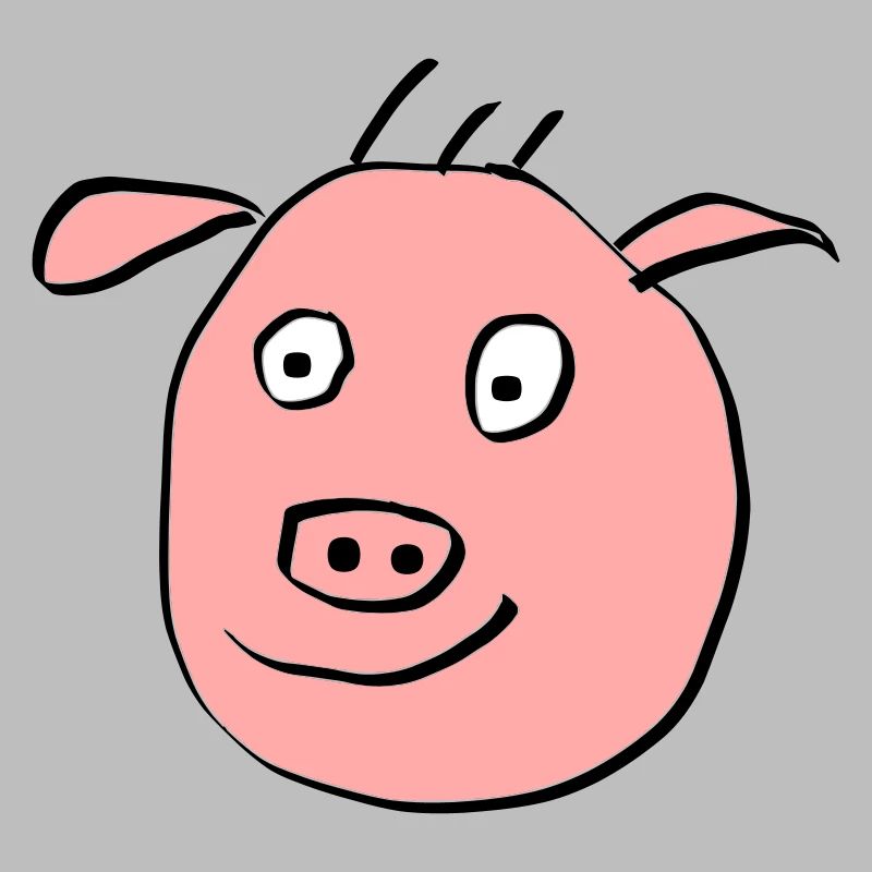 Visage de cochon mignon
