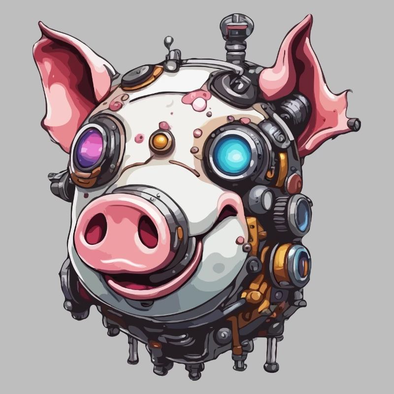 Roboter Tier / KI / Mechanisierte Tiere / Comic